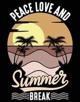 día de verano y playa tipografía vector t-shirt diseño, ilustración, elemento gráfico
