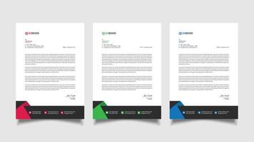 Probational Business letterhead template vector design