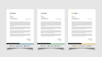 Probational Business letterhead template vector design