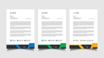 Modern corporates letterhead template design vector