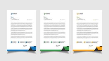 Probational Business letterhead template vector design
