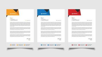 Probational Business letterhead template vector design