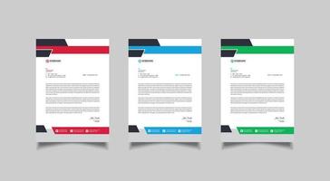 Modern letterhead design template for your project. vector