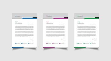 Minimalist simple letterhead template design vector