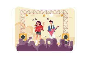 Open Air Concert Illustration vector