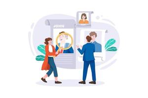 HR managers searching for employee vector