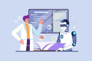 Robotics Learning Illustration Concept vector