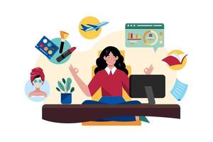 Work-Life Balance Illustration concept vector