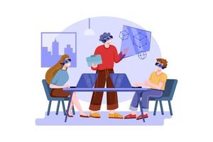 desarrolladores trabajando en blockchain virtual vector