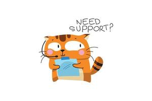 Need Support Illustration concept vector