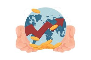 Global Economy flat Illustration concept vector