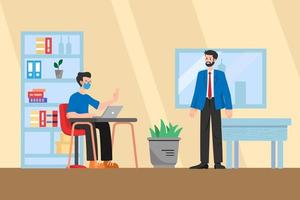 Social Distancing Illustration concept. Flat illustration isolated on white background