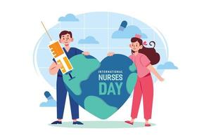 Ilustraciones de dia internacional de la enfermera vector