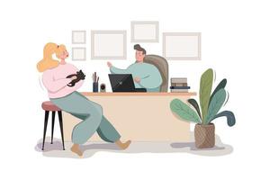 Work from home Illustration concept. Flat illustration isolated on white background vector
