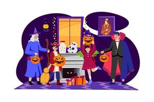 Halloween Illustration concept. Flat illustration isolated on white background vector