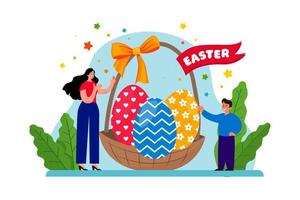 Easter Illustration concept. Flat illustration isolated on white background vector