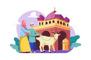 concepto de ilustración de eid al-adha vector