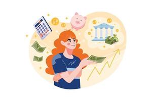 ilustración bancaria neta vector