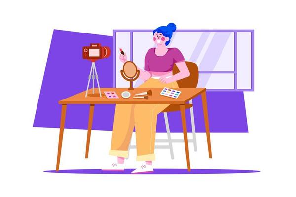 Content Creator Illustration concept. Flat illustration isolated on white background