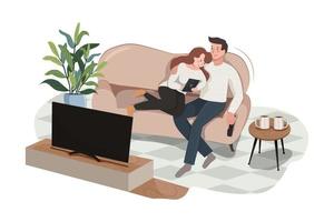 Work from homeWork from home Illustration concept. Flat illustration isolated on white background vector