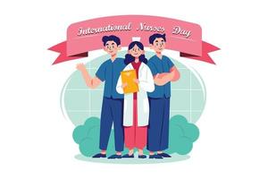 Ilustraciones de dia internacional de la enfermera vector
