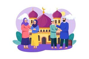 concepto de ilustración de eid al-adha vector