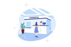 Hospital Reception Illustration concept vector