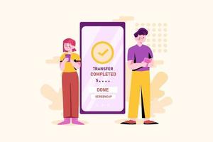 Mobile Banking Flat Illustrations ConCept