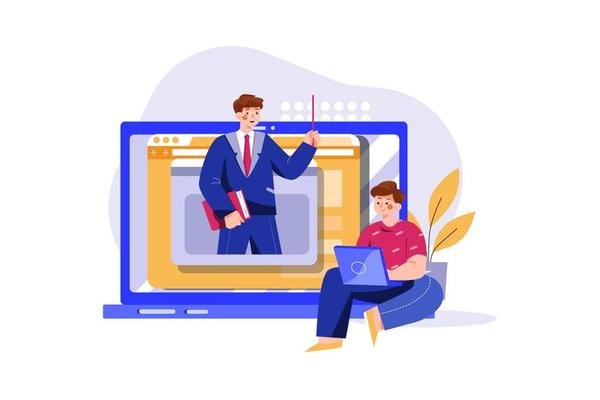 E-learning Flat Illustrations Concept