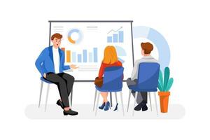 Business Training flat Illustration concept vector