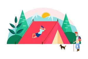 Summer Time Illustration concept. Flat illustration isolated on white background Illustration concept. Flat illustration isolated on white background vector