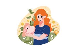 Money Saving Illustration vector