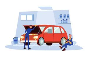 Car Maintenance Illustration concept vector