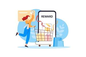 Mobile Shopping Rewards vector