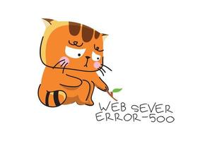 Web server error- 500 vector