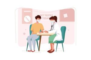 Medical checkup Flat Illustrations ConCept vector