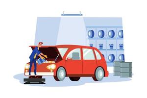 Oil Change and Lube Illustration concept vector