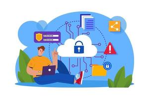 Cloud Data Security vector