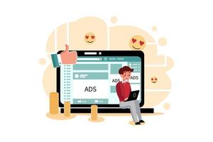 Facebook Advertising Marketin vector