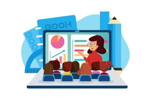 Education concept. Idea of learning and knowledge. Study online vector