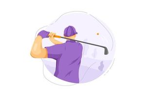 Golf flat Illustration concept vector