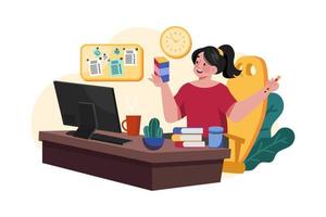 decora tu espacio de trabajo vector