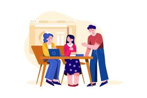 Support Group Flat Illustrations Concept vector