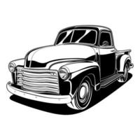 ilustración de vector de coche blanco y negro para diseño conceptual