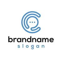 Vector graphic of bubble chat logo design template