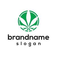 Vector graphic of cannabis logo design template