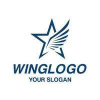 Vector graphic of eagle wing logo design template