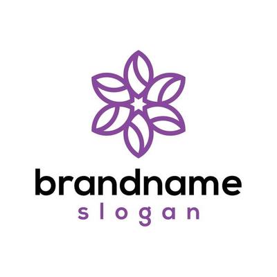 Vector graphic of abstract flower logo design template