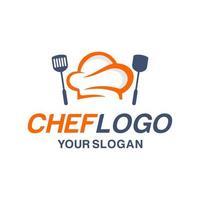 Vector graphic of chef logo design template