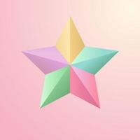 Star color icon vector